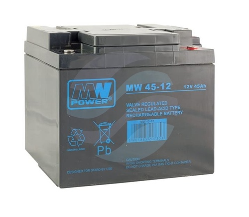 MW Power MW Akumulator AGM 45Ah/12V (196*165*170mm) śruba M6 (T16) 1