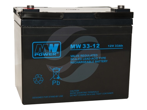 MW Power MW Akumulator AGM 33Ah/12V (197*131*180mm) śruba M5 (T13) 1