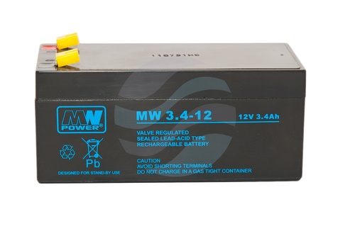 MW Power MW Akumulator AGM 3,4Ah/12V (134*66*66mm) Fast-on 187 (T1) 1