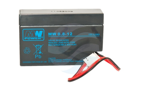 MW Power MW Akumulator AGM 0,8Ah/12V (96*25*62mm) wtyk S 1