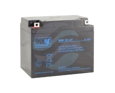 MW Power MW Akumulator AGM 20Ah/6V (157*83*125mm) śruba M5 (T13) 1