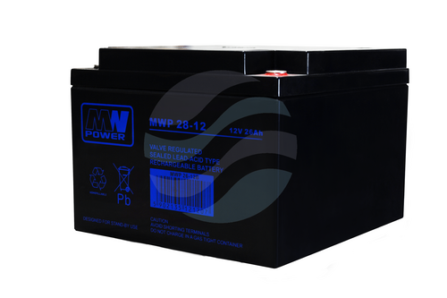 MW Power MW Akumulator AGM 28Ah/12V (166*125*175mm) śruba M5 (T13) 1