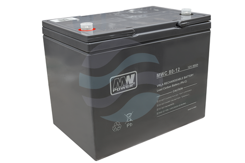 MW Power MWC Akumulator AGM 80Ah/12V (258*168*211mm) śruba M8 (T60) 1