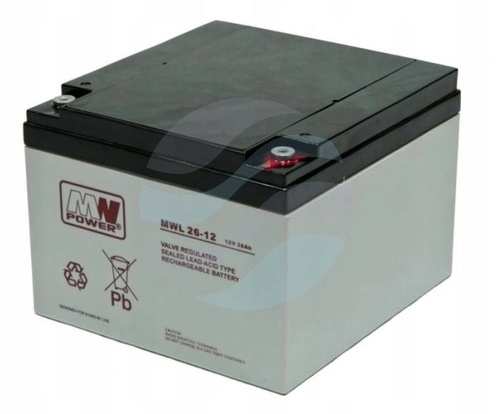 MW Power MWL Akumulator AGM 26Ah/12V (166*175*125mm) śruba M5 (T13) 1