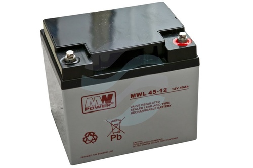 MW Power MWL Akumulator AGM 45Ah/12V (196*165*170mm) śruba M6 (T16) 1