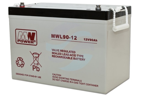 MW Power MWL Akumulator AGM 90Ah/12V (307*169*211mm) śruba M6 (T16) 1