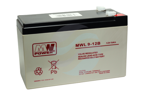 MW Power MWL Akumulator AGM 9Ah/12V (151*65*94mm) Fast-on 250 (T2) 1