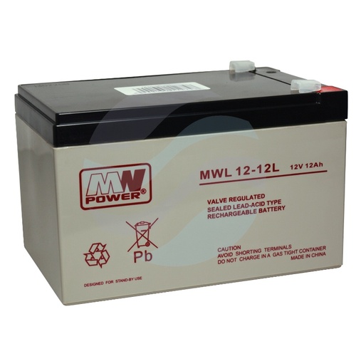 MW Power MWL Akumulator AGM 12Ah/12V (98*94*151mm) Fast-on 250 (T2) 1