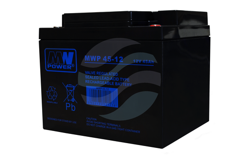 MW Power MWP Akumulator AGM 45Ah/12V (199*166*171mm) śruba M6 (T16) 1