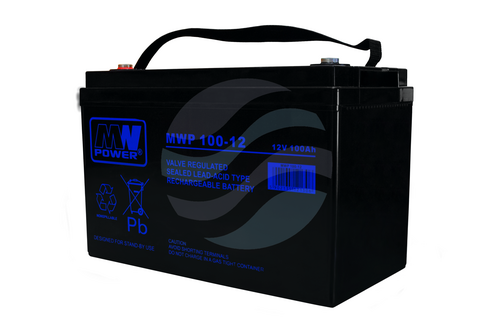 MW Power MWP Akumulator AGM 100Ah/12V (329*172*222mm) śruba M8 (T18) 1