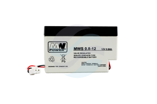 MW Power MWS Akumulator AGM 0.8Ah/12V (96*25*62mm) Fast-on 187 (T1) 1