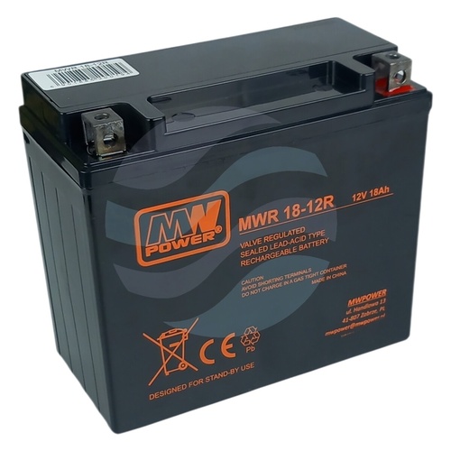 MW Power MWR Akumulator VRLA MOTO AGM 18Ah/12V (175*87*155mm) (- +) 1