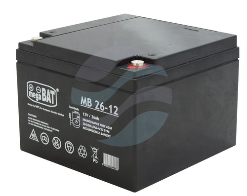 MEGABAT MB Akumulator VRLA 26Ah/12V (175*166*125mm) Śruba M5 (T13) 1