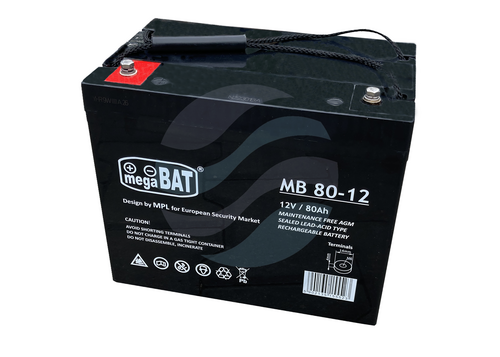MEGABAT MB Akumulator VRLA 80Ah/12V (260*168*211mm) Śruba M6 (T16) 1