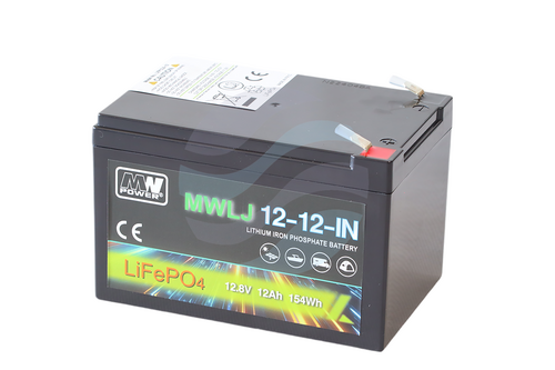 MW Power MWLJ Akumulator LiFePO4 12Ah/12.8V (152*98*97mm) Fast-on 187 (T1) 1