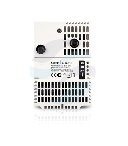SATEL APS-612 Zasilacz buforowy 12 V DC, 6A, DIN 35 mm 1