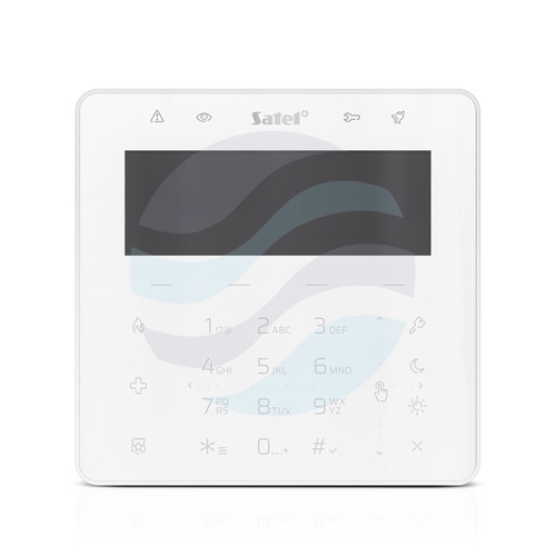 SATEL INT-KSG2R-W Manipulator LCD do (INTEGRA i PERFECTA64M), czytnik MIFARE, klawiatura dotykowa, Grade 3, biały 1