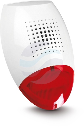 SATEL SD-3001 R Zewnętrzny sygnalizator optyczno-akustyczny 120 dB, superjasne diody LED, przetwornik dynamiczny, czerwony 1