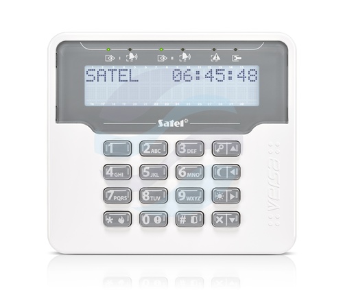 SATEL VERSA-LCDM-WH Manipulator LCD do central z serii VERSA, duży wyświetlacz LCD, biały 1
