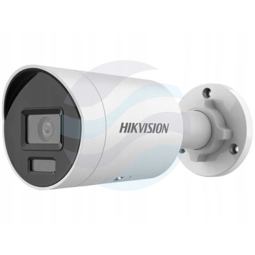 Hikvision DS-2CD2043G2-LI2U/SL (2.8mm) (PL) Kamera IP 4Mpix bullet 2.8mm, 0.005lux, F1.6, Smart Hybrid Light, Live Guard, AcuSense, IP67, WDR 120dB, IR LED / LED biały do 40m, 2x mikrofon, głośnik, mSD do 512GB, AI, biała 1