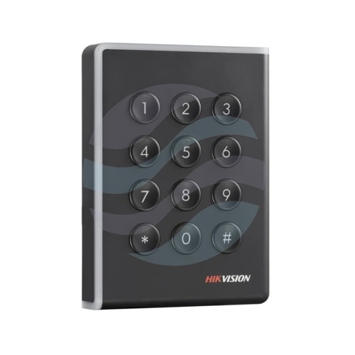 Hikvision DS-K1108AMK Czytnik zbliżeniowy Mifare 13.56MHz z klawiaturą, RS-485, Wiegand W26/W34, OSDP, IP65, zasięg odczytu... 1