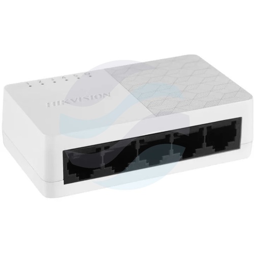 Hikvision DS-3E0105D-O Switch niezarządzalny SOHO 5x RJ45 Fast Ethernet 10/100Mb/s, przepustowość 1Gb/s, obudowa ABS... 1