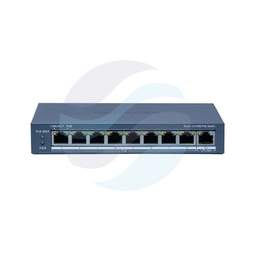 Hikvision DS-3E1309P-EI(B) Switch PoE Smart 8x 10/100Mb/s PoE 802.3af/at, 1x Gigabit RJ45, budżet PoE 110W, VLAN, STP/RSTP... 1