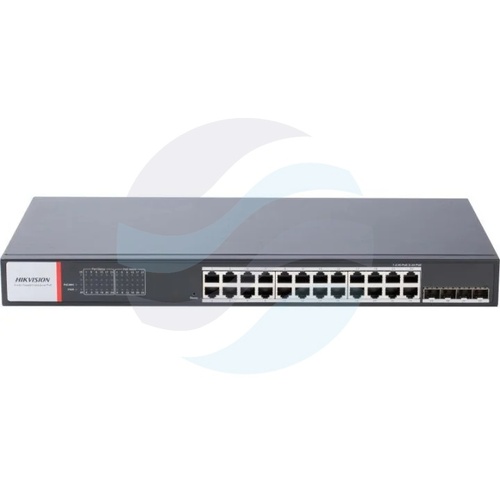 Hikvision DS-3T1528HP-SI-24P4F/NoPower Switch przemysłowy Smart Managed PoE, 24x RJ45 Gigabit PoE, 4x SFP Gigabit, porty... 1