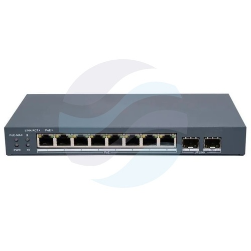 Hikvision DS-3E1510P-EI/M-8P2F Switch PoE zarządzalny 8x Gigabit PoE + 2x Gigabit SFP, budżet 80W, PoE Watchdog, Long Range... 1