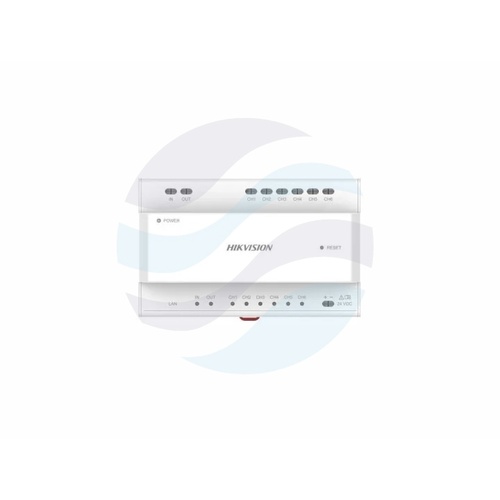Hikvision DS-KAD706Y-S Dystrybutor 2-Wire IP do wideodomofonów, 6x interfejs 2-Wire do urządzeń bez ich zasilania, 2x... 1