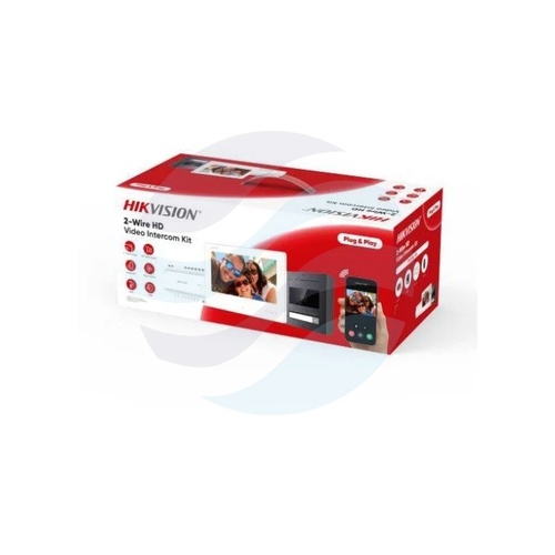 Hikvision DS-KIS704EY/Aluminum Zestaw wideodomofonowy IP 2-wire HD, kamera 2Mpx Full HD, kąt 133°, monitor dotykowy 7 cali... 1