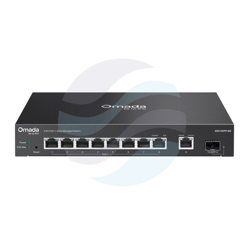 TP-Link ES210XPP-M2 Switch 2.5G zarządzalny Omada PoE++ 8x 100/1000/2500Mb/s PoE++ 802.3bt/at/af, 1x RJ45 10Gb/s, 1x SFP... 1