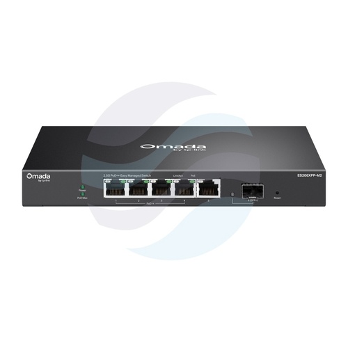 TP-Link ES206XPP-M2 Switch 2.5G zarządzalny Omada PoE++ 5x 100/1000/2500Mb/s (4x PoE++ 802.3bt/at/af), 1x SFP+ 10Gb/s, 120W... 1