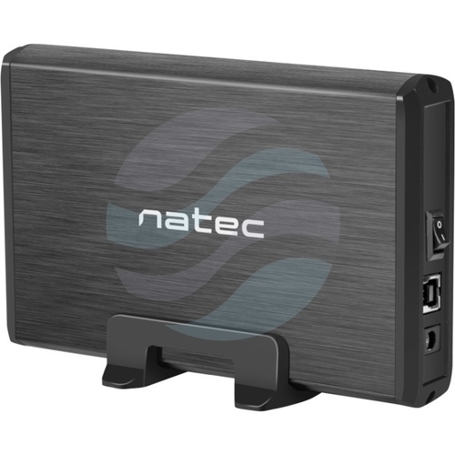 NATEC Rhino NKZ-0448 zewnętrzna obudowa dysku 3.5" SATA HDD, USB 3.0, aluminium, czarny 1