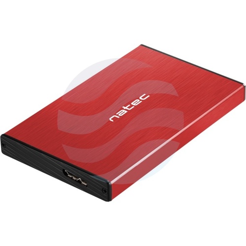 NATEC Rhino GO NKZ-1279 zewnętrzna obudowa dysku 2.5" SATA HDD/SSD, USB 3.0, czerwony 1