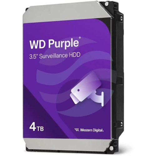 Western Digital WD Purple 4 TB (WD44PURZ) Dysk CCTV do monitoringu 24/7 3.5" HDD, SATA III 6 Gb/s, 256 MB, 5400 obr./min 1